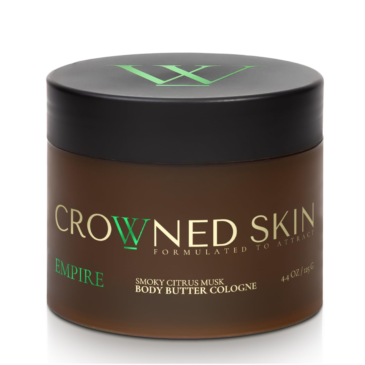 Crowned Skin King Cologned Body Butter | Warm and Sensual Scent | Blended with Sandalwood & Leather | Infused with Organic Shea & Mango Butters | Moisturizing Formula with All-Day Fragrance | 5oz