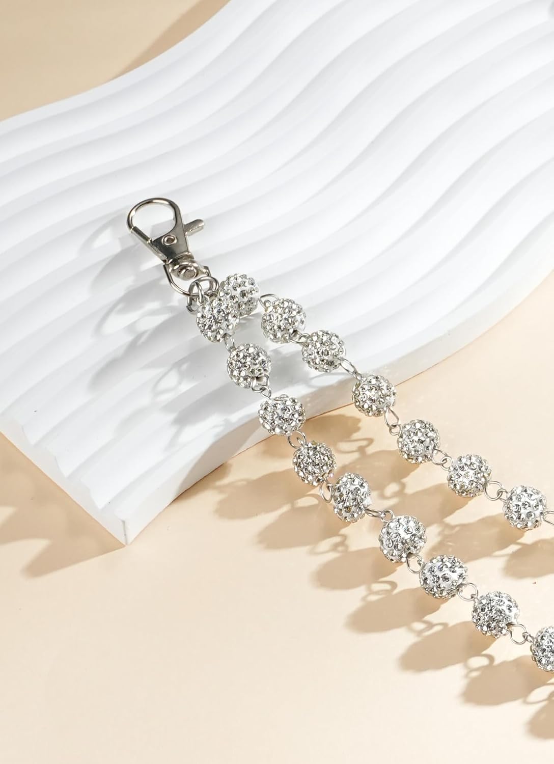 Wallet Chain Layered Pants Chains for Men Women Baseball Punk Jeans Key Chain Exquisite Rhinestone Pocket Chain Gifts for Baseball Players Lovers