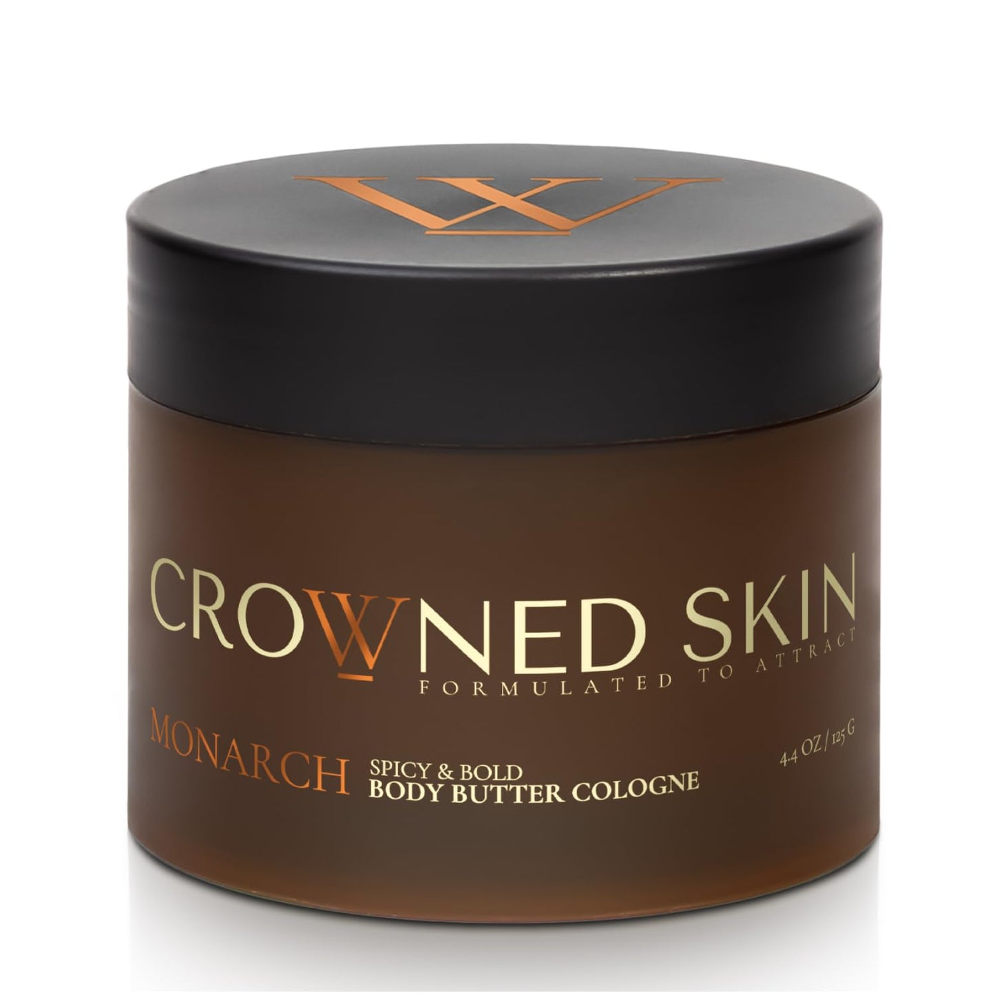 Crowned Skin King Cologned Body Butter | Warm and Sensual Scent | Blended with Sandalwood & Leather | Infused with Organic Shea & Mango Butters | Moisturizing Formula with All-Day Fragrance | 5oz